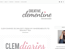 Tablet Screenshot of creativeclementine.com